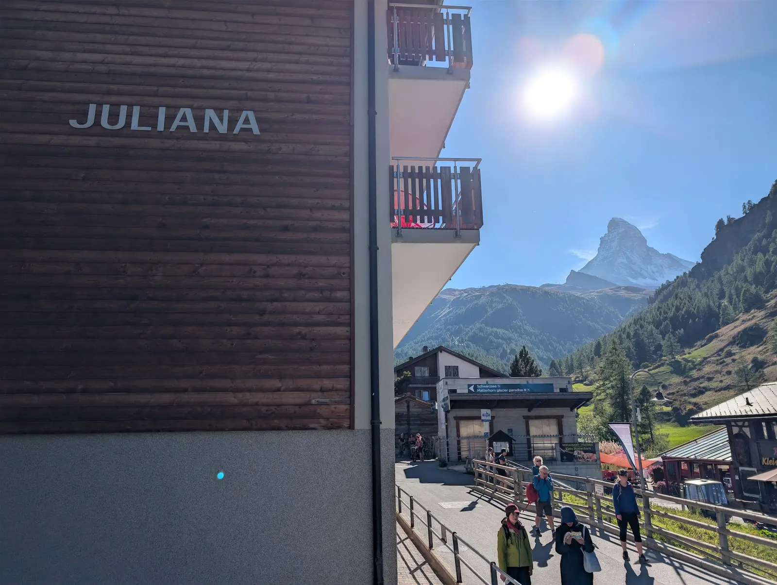 Haus Juliana — the Matterhorn right around the corner
