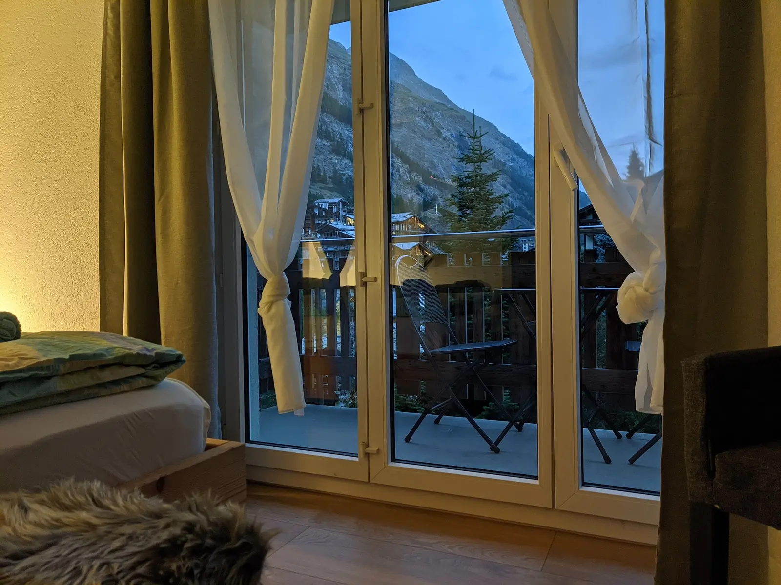 Evening mood — bedroom with balcony access