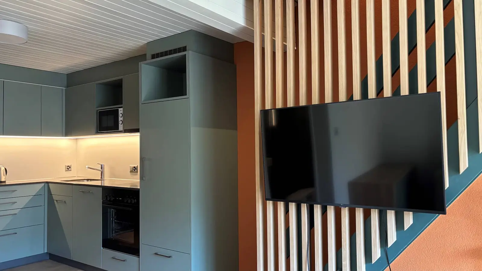 Open-plan living space with kitchen