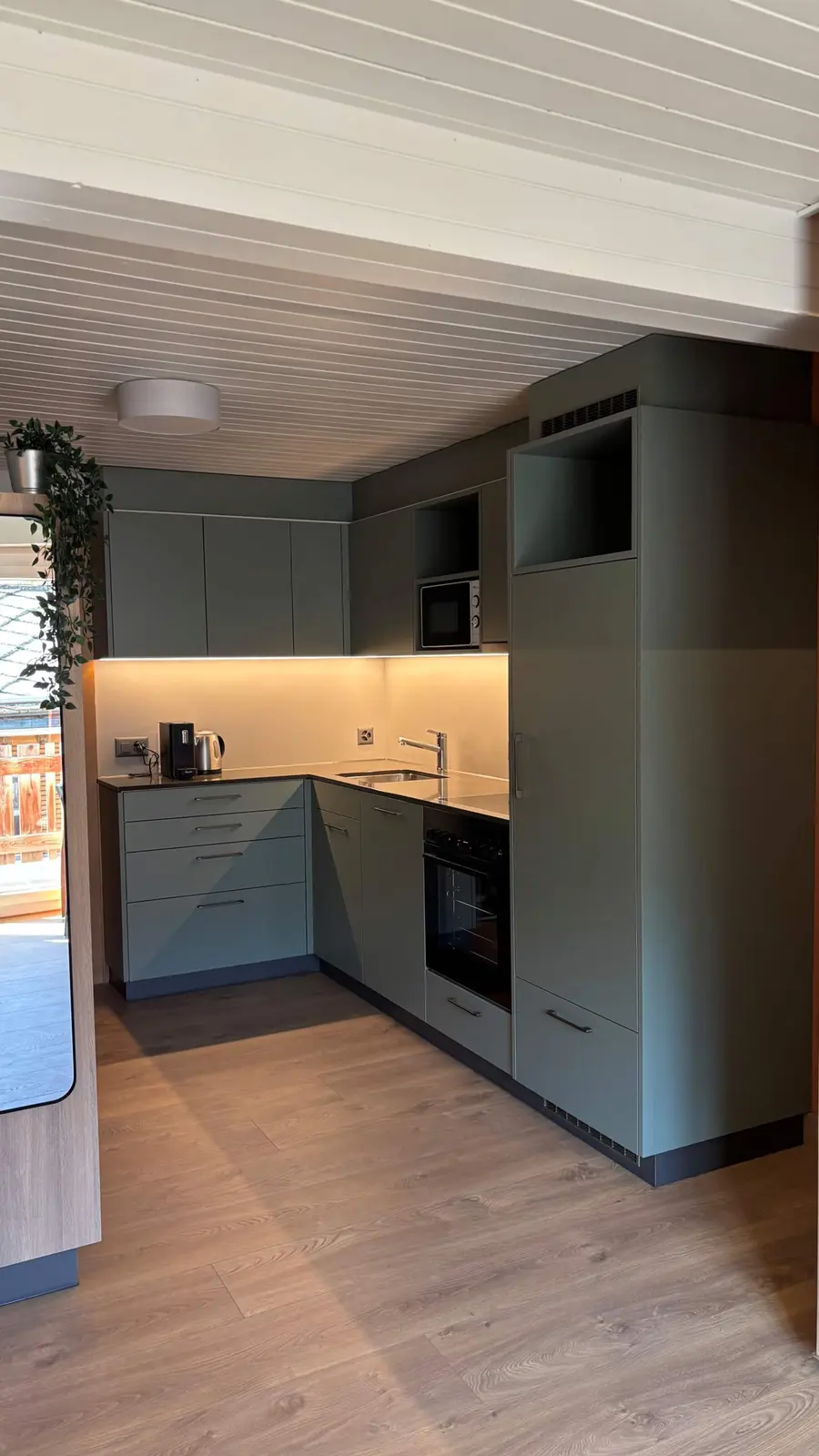 Fully equipped kitchen under the roof