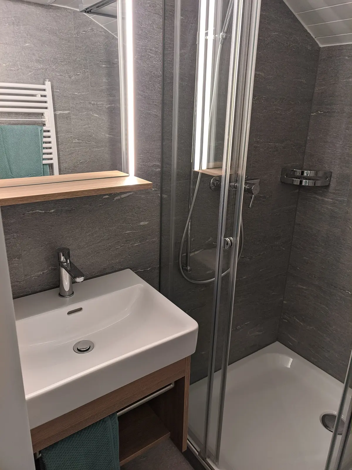 Bathroom with walk-in shower